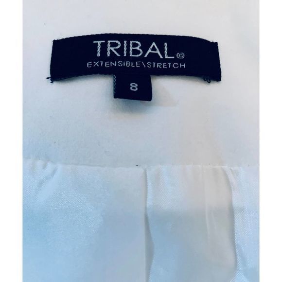 Tribal Extensible‎ Stretch Ivory Jacket Puff Sleeve Small - Picture 5 of 6